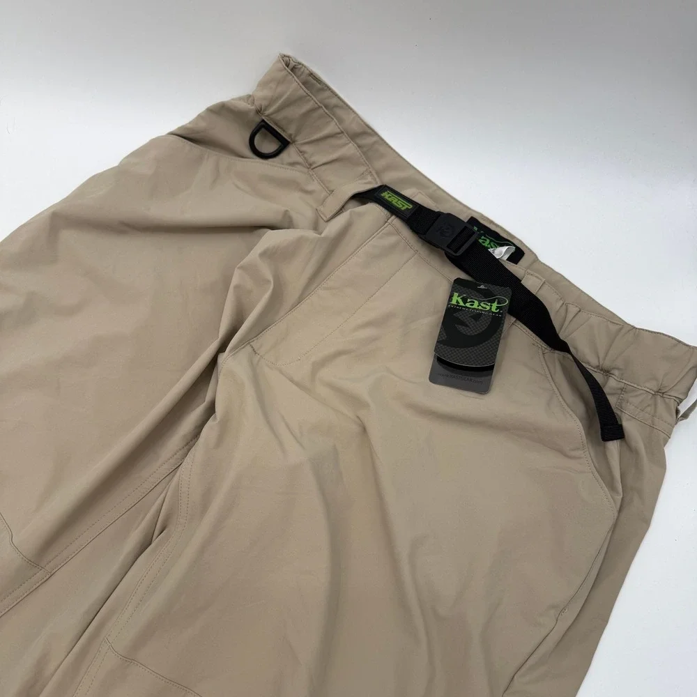 Kast Gear Mens Size XL Hiking Fishing Pants Beige Knee Outdoor Utility New